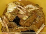 Shorshe Begun Kankra - Sea Crab with eggplant in mustard sauce
