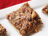 Brown sugar maple chocolate pecan pie bars