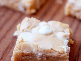 Browned butter white chocolate chip blondies