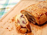 Chinese red bean pastry roll (豆沙餅)
