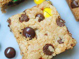 Chocolate chip m&m cookie bars