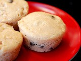 Eggless chocolate chunk muffins