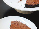 Flourless chocolate cake with Greek yogurt chocolate ganache frosting