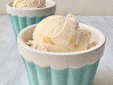 Fresh peach ice cream