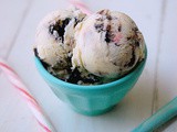 Holiday mint and cookies ice cream