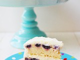 Lemon blueberry cake with lemon cream cheese frosting