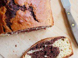Marbled vanilla and chocolate bread