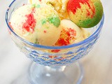 Rainbow cookie ice cream