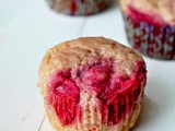 Roasted strawberry muffins