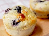 Small batch blueberry cottage cheese muffins (one bowl)