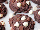 Soft and chewy chocolate confetti chip cookies