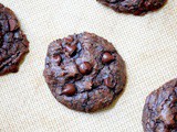 Soft batch double chocolate fudge cookies
