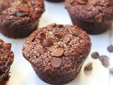 Whole wheat double chocolate chip muffins from King Arthur Flour