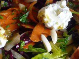 Radicchio Carrot Ribbon Salad with Labneh & Preserved Lemon Vinaigrette