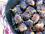 Grilled Bacon Wrapped Stuffed Dates