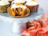 Oatmeal Carrot Muffins with Pineapple Frosting