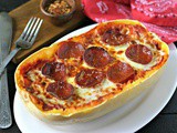 Pepperoni Pizza Spaghetti Squash Boats