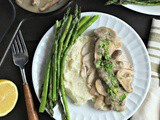 Poached Chicken Breast with Creamy Mushroom Sauce