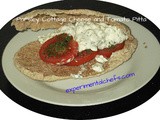 Parsley Cottage Cheese and Tomato Pitta