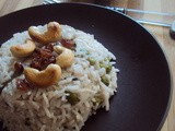 Kaju Saathe Khichdi Pulao- Parsi Style Coconut & Cashew  Rice