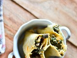 Cooking with the books: kaf’s Savory Spinach Mushroom filled Whole Wheat Crepes