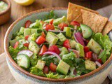 Authentic Fattoush Salad Recipe – Crispy Pita, Fresh Veggies & Tangy Dressing