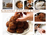 Coconut Jaggery Ladoo, Nariyal Gud Ladoo, Thengai Vellam Ladoo