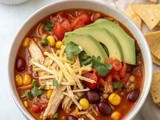 Crockpot Chicken Taco Soup – Easy Dump Chicken Soup Crockpot Recipe for Hearty Slow Cooker Dinners