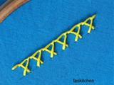 Crossed Blanket Stitch in Hand Embroidery Tutorial (Step By Step & Video)