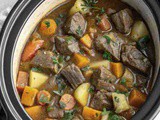 Easy Crockpot Garlic and Herb Beef Stew Recipe | Hearty Slow Cooker Comfort Food