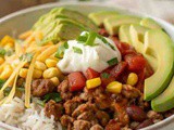 Ground Turkey Burrito Rice Bowls – Easy Ground Turkey Recipes For Dinner, Quick Healthy Meals With Ground Turkey