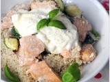 Fish is the Dish: Young’s Easy Cook Salmon with Couscous, Crème Fraîche and Parmesan