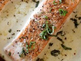 Baked Salmon in Parmesan Cream