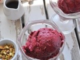 Fresh Cherry Ice Cream with Fudge Ripple & Pistachios - In 5 Minutes