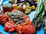 Kitchen Play: Salmon with Herbed Butter and Burst Tomato Sauce