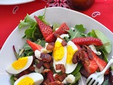 Spring Salad with Strawberries, Bacon & Blue Cheese - Secret Recipe Club