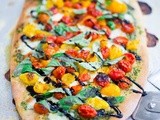 Caprese Pizza with Oven Roasted Tomatoes