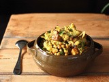 Indian Cauliflower with Chickpeas and Caramelized tofu