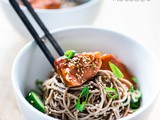 Sesame Soba Noodles with Smoked Salmon and Cucumber