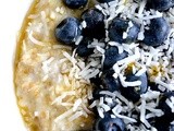 Coconut Steel Cut Oats with Blueberries