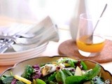 Spinach and Radicchio Salad with Pear and Gorgonzola