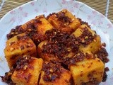 Crispy Tofu with Crispy Prawn Chilli (Sambal Udang Bercili)