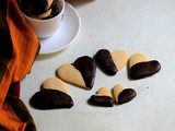 Chocolate Dipped Heart Shape Cinnamon Cookies