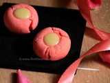 Eggless Rose Thumbprint Cookies