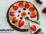 Healthy No Bake Chocolate Fruit Pizza | Healthy Recipe | Flavour Diary