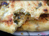 Batbout beche'hma - Moroccan stuffed flatbread with suet and spices