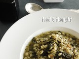 Zuppa di cavolo nero e grano con bottarga di muggine