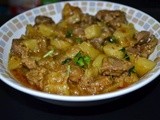 Aloo mutton curry/potato mutton curry