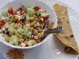 Healthy lunch with chickpeas