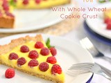 Raspberry Honey Lemon Curd Tart with Whole Wheat Cookie Crust